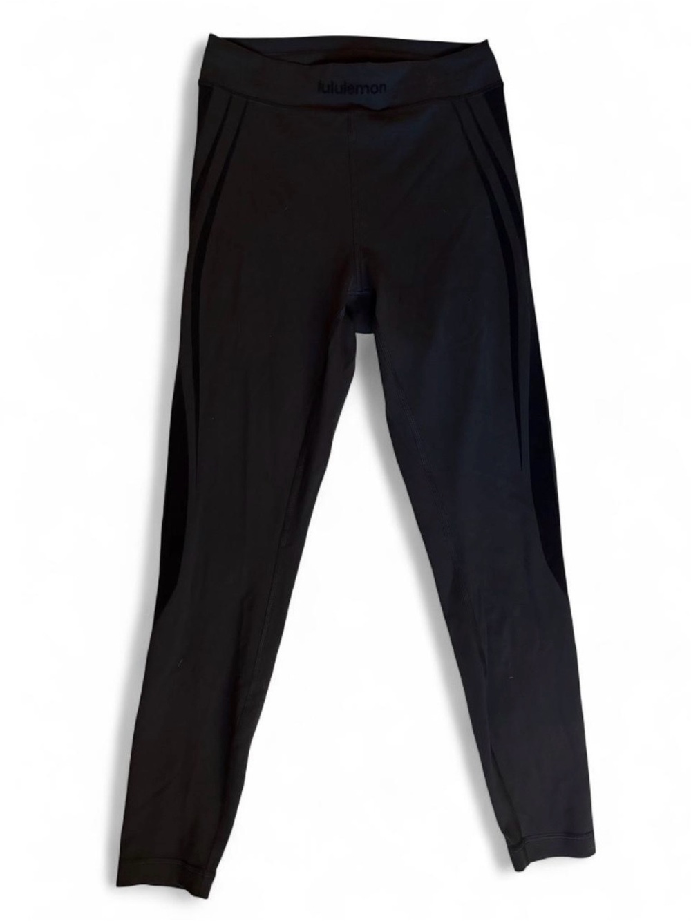Lululemon Gloss Trim Run Black Leggings